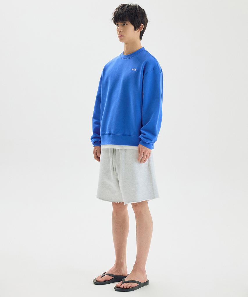 Matile Basic Logo Short Sweat Pants / Light Gray