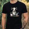 T-Shirt Herren Verrückte Kuh Motiv Baumwolle Größe XS bis 5XL