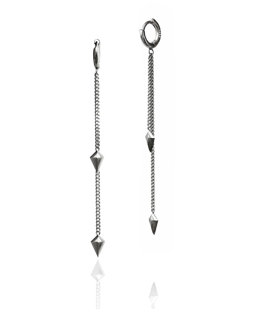 Sekhmet Bastet 72Mm Chain Ring Earrings
