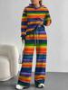 Gradual Change European And American Autumn And Winter Casual Long-Sleeved Suit Women'S Hooded Sweater Trousers Two-Piece Set