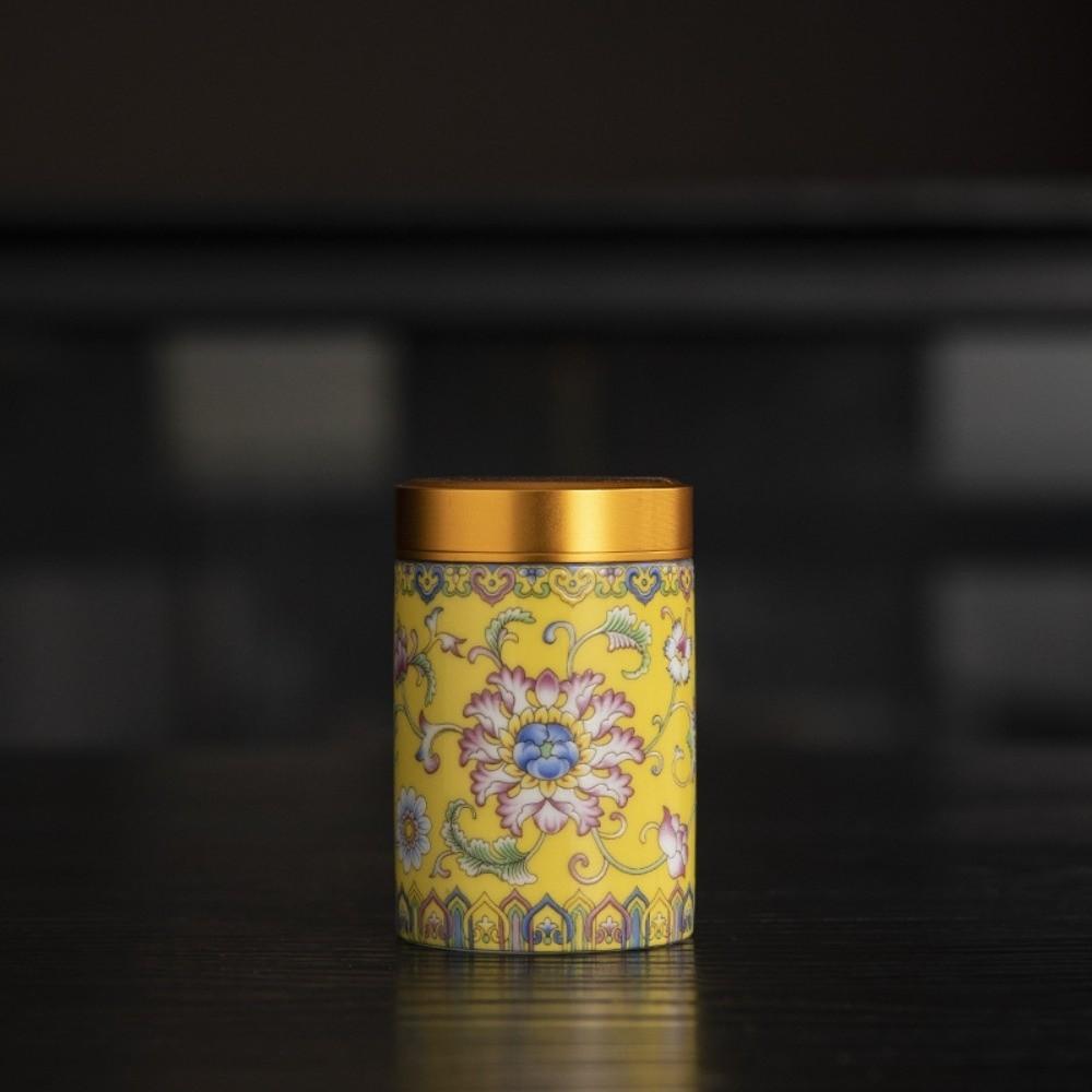 Mini Tea Packaging Box Flower Green Tea Canister Empty Tea Tin Can  Loose Leaf Tea Storage