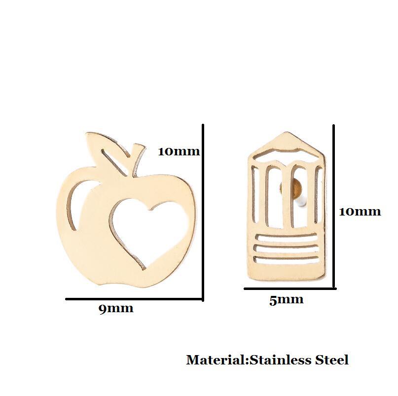 Korean Retro Gingerbread Mermaid & Human Face Asymmetrical Earrings