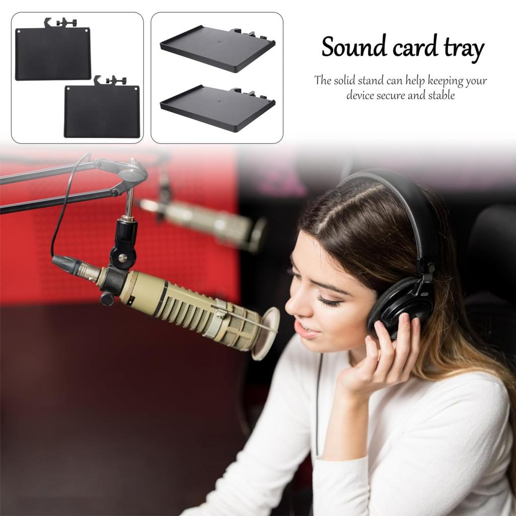 SEWACC Mikrofonstativbricka Mikrofonbricka Nottillbehör Mikrofontillbehör Set med 2 Montering, Stativ, Noter, Mikrofon, Stativ, Bricka, Bricka,