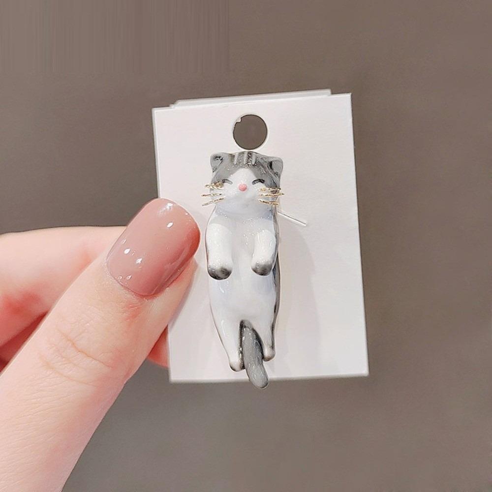 Cat Cat Brooches Luxury Button Fashion Lapel Pin  Bag Clothing Accessories