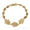 European & American Retro Copper Zircon Bracelet: Square Buckle Gold-Plated Women's Fashion Jewelry