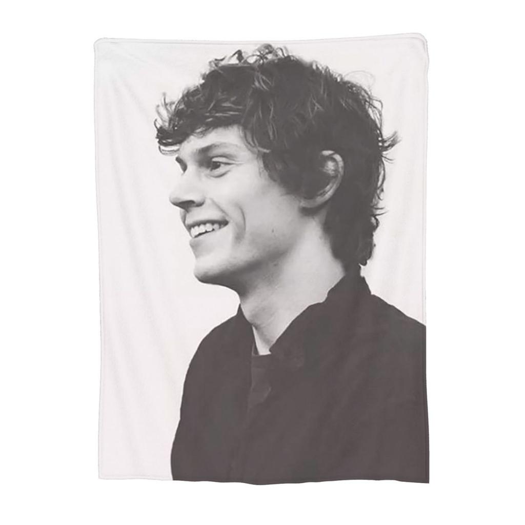 Evan Peters Muster Decke Weich Warm Flanell Überwurf Plüsch für Bett Wohnzimmer Picknick Reisen Zuhause Sofa