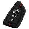4 Button Black Silicone Smart Fob Remote Key Fob Cover Case Protector Fit for 1 2 3 4 5 6 7 8 Series X1 X3 X5