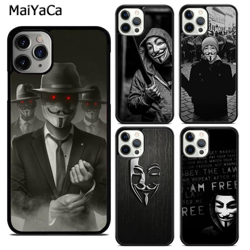 Anonymous Hacker Phone Case Cover For iPhone 17 Air 16 16e 15 plus 11 12 13 14 pro max shell coque