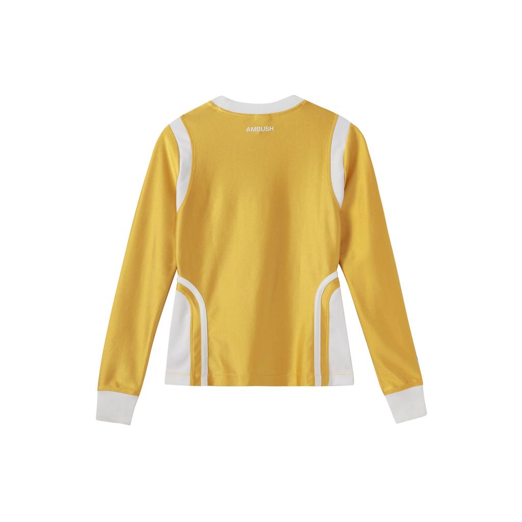 Nike X Ambush NBA Lakers Letter Print Splice Pullover Crew Neck Sweatshirt Women Tops Gold DB9568-723