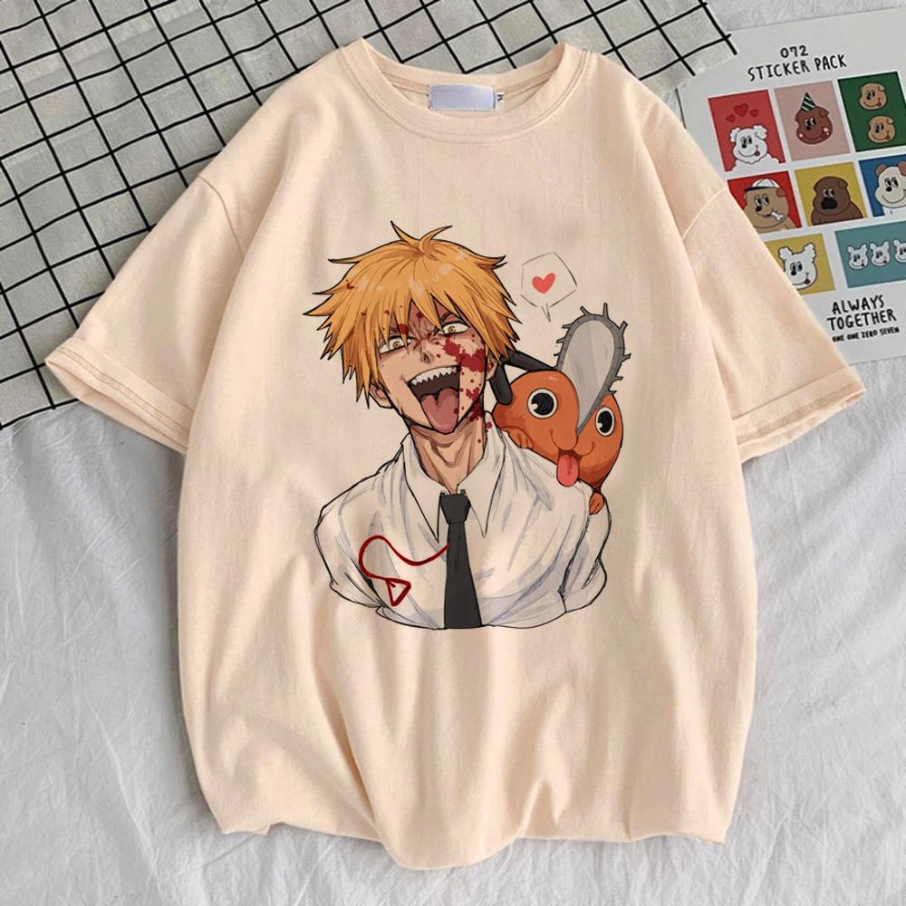 Chainsaw Unisex Top Tees Girl Digital Kawaii Comfortable 80s T Shirt Graphic Hip Hop Retro Colorful