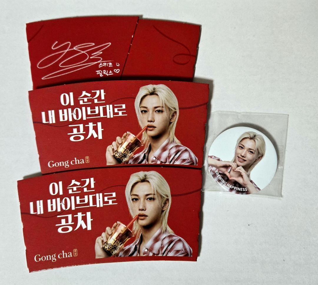 

[Б/У] Stray Kids Феликс Гонг Ча Значок-кансай Capho 3 штуки