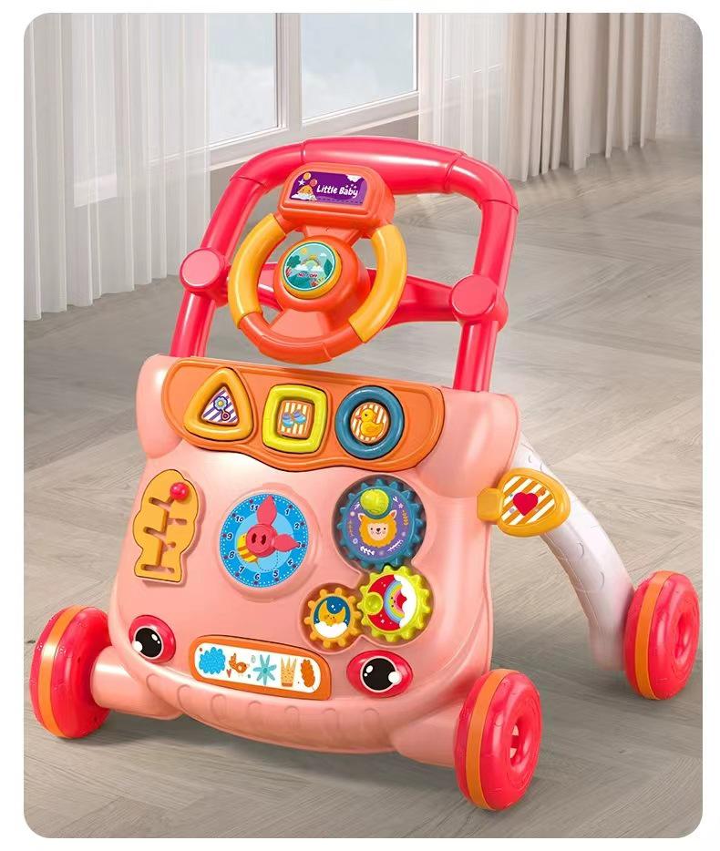Verstellbarer Lauflernwagen für Babys mit Musik