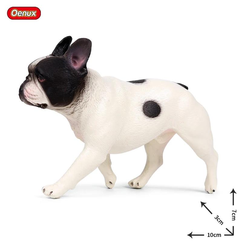 Oenux Kitty Dog Animals Model Action Figure Siamese Husky Pug Rottweiler Puppy Figurines PVC Cute Collection Toy Kids Gift