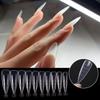 100Pcs Clear Stiletto Full Cover False Nail Scale Clip Gel Acrylic Nail Art Extended Fake Nail DIY Beauty Manicure Accessoires