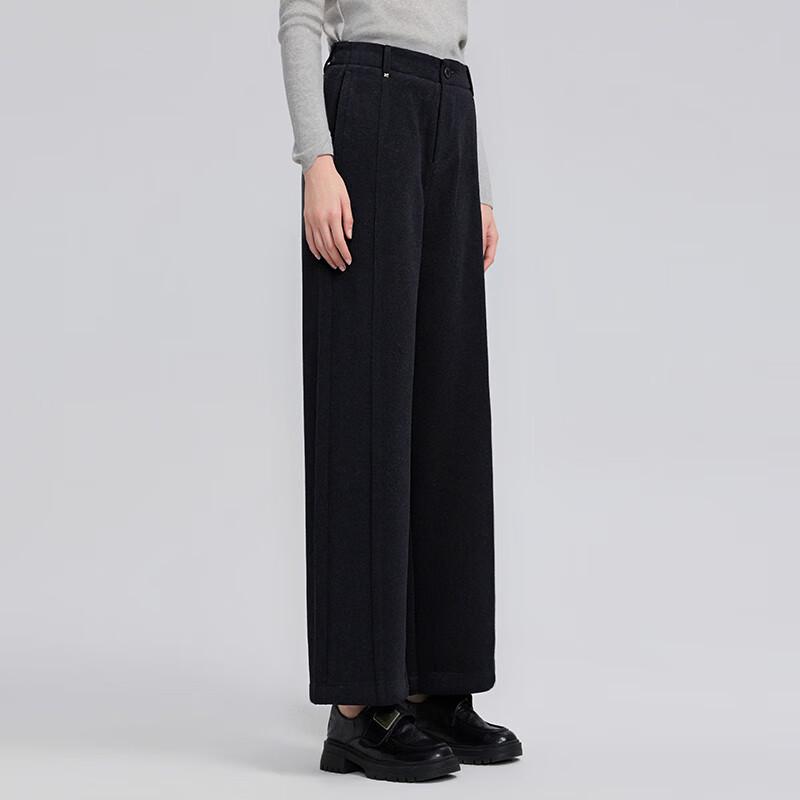 Tatu Women's Wool Blend Relaxed Fit Casual Trousers