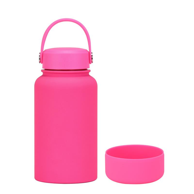 650Ml Stainless Steel Thermos Cup Non-Slip Outdoor Portable Water Cup Simple Wide Mouth Sports Kettle