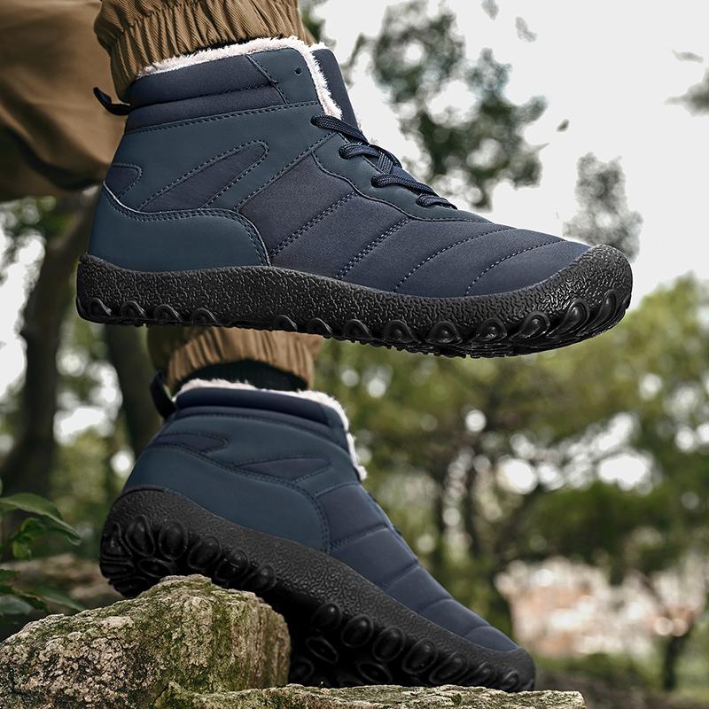 Pánské sněhule Zimní kotníkové boty s kožešinou Velká velikost Otec Teplé Vodotěsné Venkovní Turistické boty