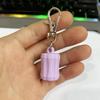 Portable Lip Gloss Keychain Caps Silicone Lid Holder Keyring Pendant For Lip Balm Bag Pendant Makeup Tool Accessories