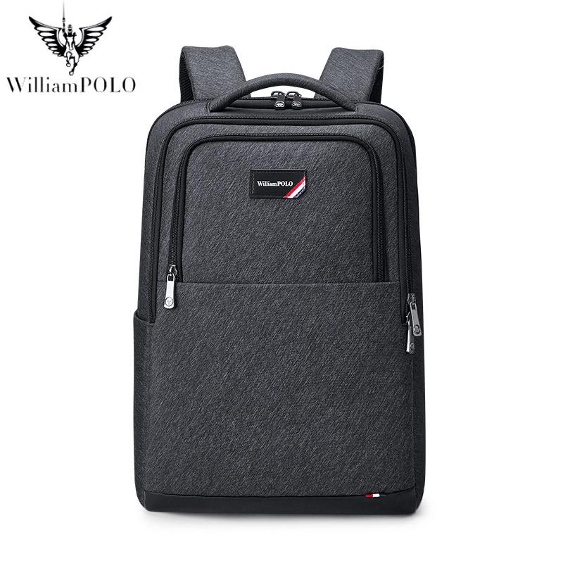 WILLIAMPOLO Men s Large Capacity Laptop Backpack One Size