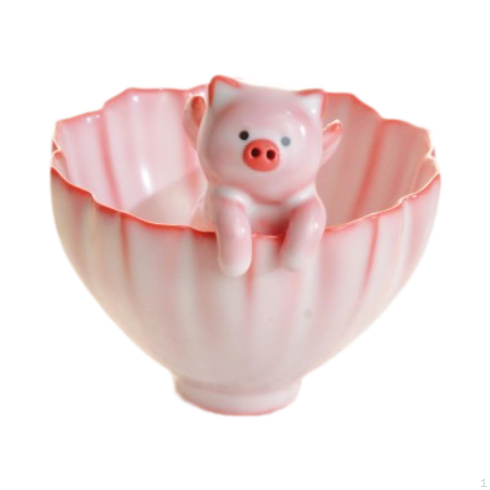 

Ceramic Tea Cup Chinese Teacup with Ornament Kung Fu Miniature Figurine for Bedroom E