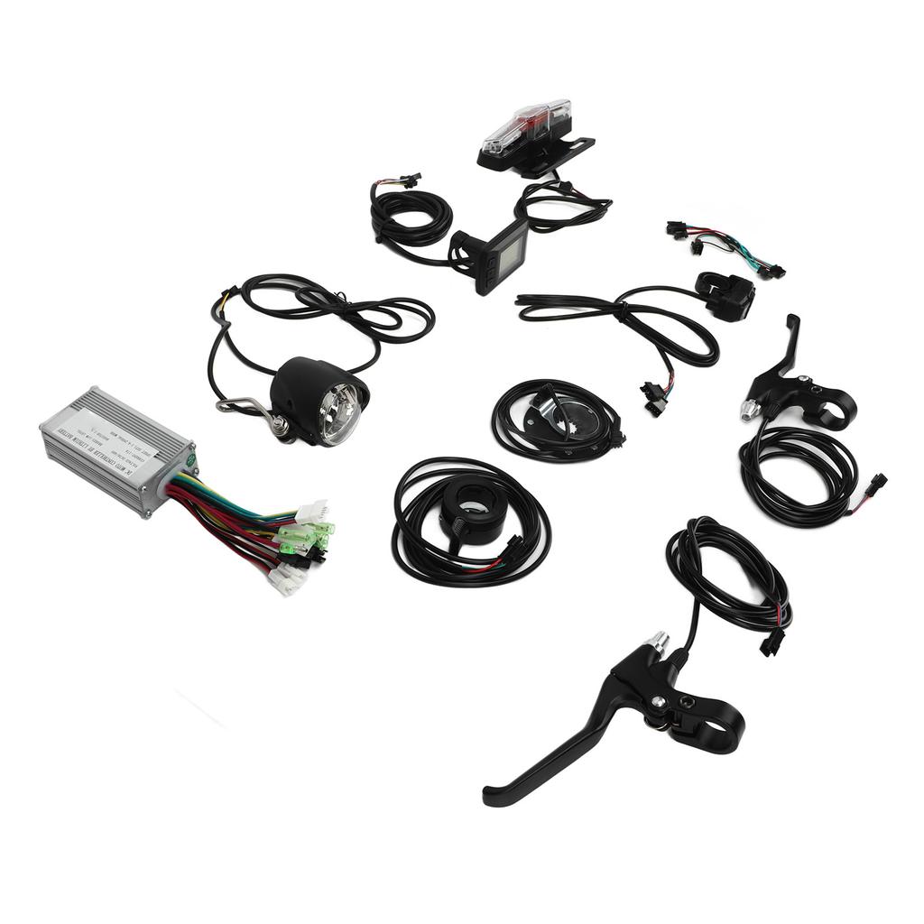 Electric Bicycle Conversion Kit Motor 17A Controller and M3 Meter Kit for 250W To 350W Motor 36V 48V Universal