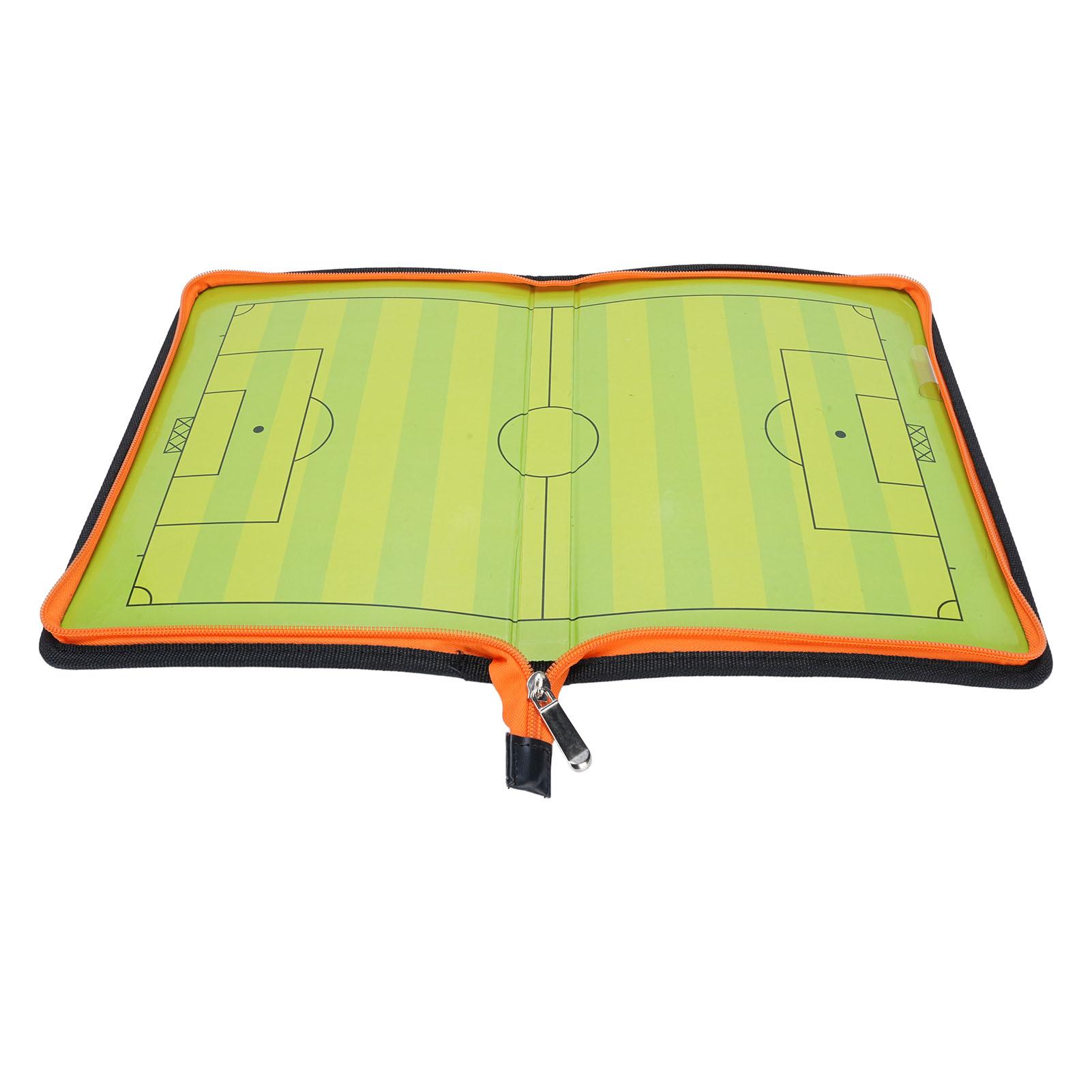 

Футбольная тренерская доска с ручкой и 2 магнитными маркерами, складная на молнии, доска для футбольной стратегии