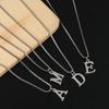 A-Z Initial Letters Pendant Necklaces Stainless Steel Simple Collar Stylish For Women Men Daily Jewelry Gifts