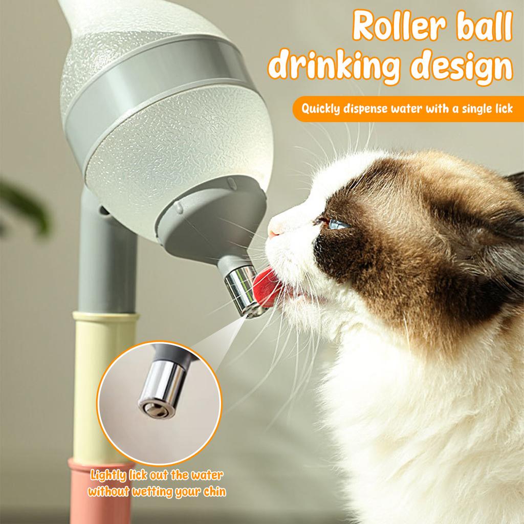 Standing Pet Water Dispenser Adjustable Dog Water Dispenser with Bowl Stable Cat Water Bottle Dispenser Easy to Install Non Slip
