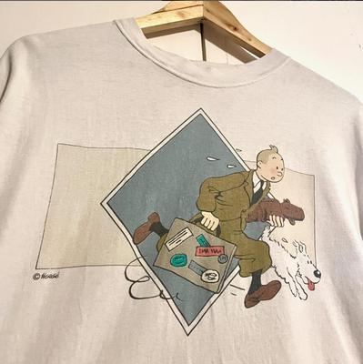 Koszulka z nadrukiem Tintin i Snowy, rozmiar S-5XL, prezent dla fanów, unisex
