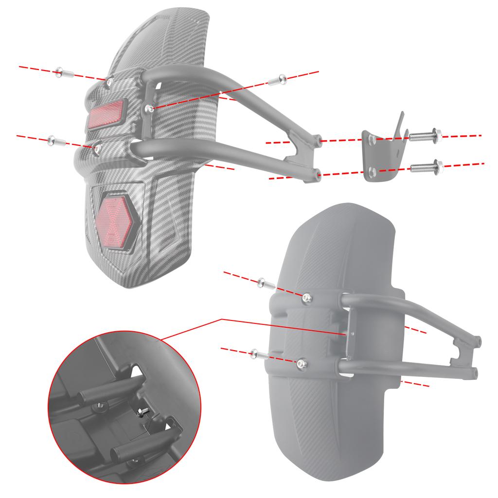 For KAWASAKI Z650 Z 650 Z750 Z 750 Z800 Z 800 NINJA 650 ZR-7S Motorcycle Accessories Mudguard fender Rear Forward Splash Guard