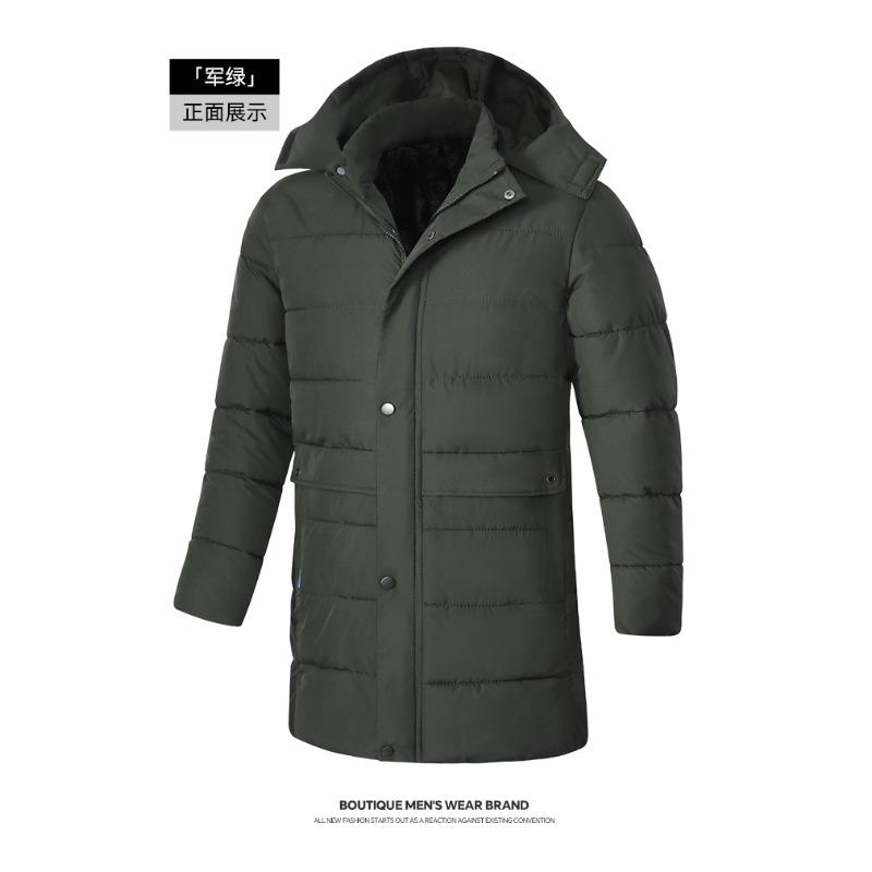 Winter Fashionable Simple Warm Cotton Jacket for Men Fluffy and Versatile Detachable Hat Zipper Versatile Jacket