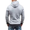 Mens Diagonal Zipper Hooded Pullover Fleece Casual Sweatshirt Daily Wear