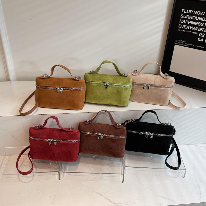 Frosted Fashion Niche Solid Color Simple Box Bag 2025 Autumn New Trendy Versatile Handbag Commuting Crossbody Bag
