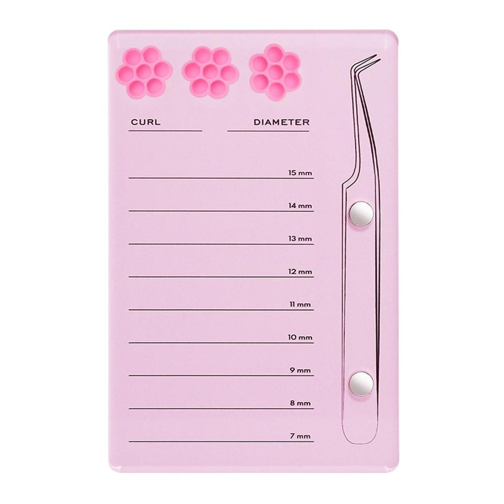 Eyelash Extension Scale Holder Magnetic Acrylic Lash Board With Glue Pallet Cup  False Eyelashes Pad Lash Makeup Tools wholesale