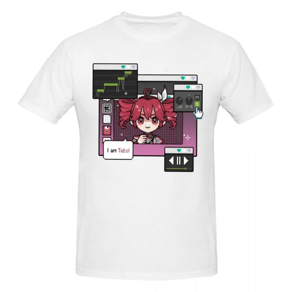 Unisex Kasane Teto Fun T-Shirt Vintage Baumwolle Anime Shirt