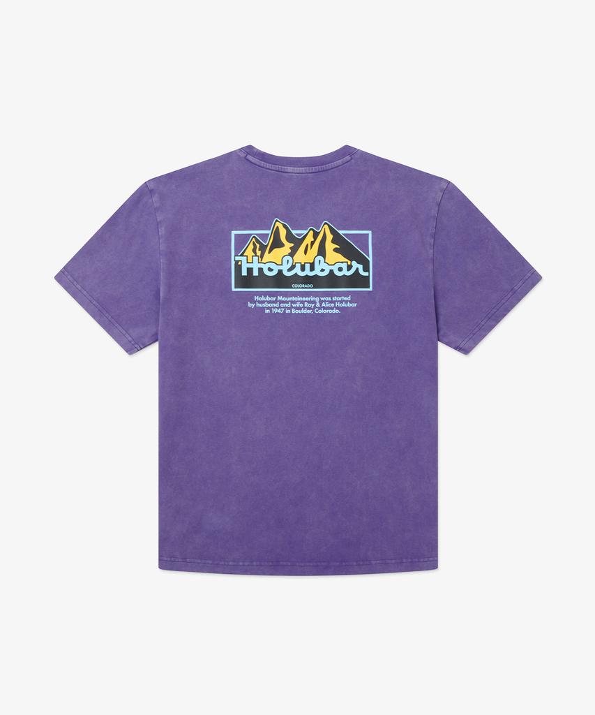 Holluba Mountain Graphic T-Shirt Purple