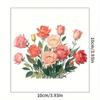 1pc Elegant Pink Floral for Switch Sticker - Self-Adhesive, Removable & Reusable Wall Decal for Bathroom.