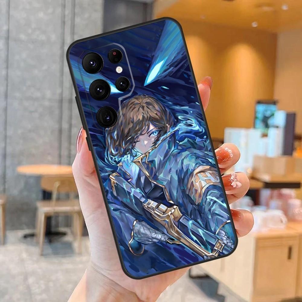 Game Limbus C-Company Phone Case For SamsungS24,S23,S22,S21,Ultra Pro S10,S30Plus,S9,20lite Black Cover