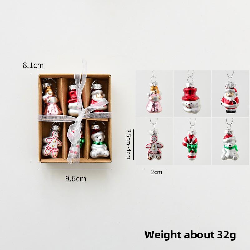 New Arrival Fashion Glass Christmas Ornaments Santa Snowman Pendant for Xmas Tree Deco Perfect Christmas Gift