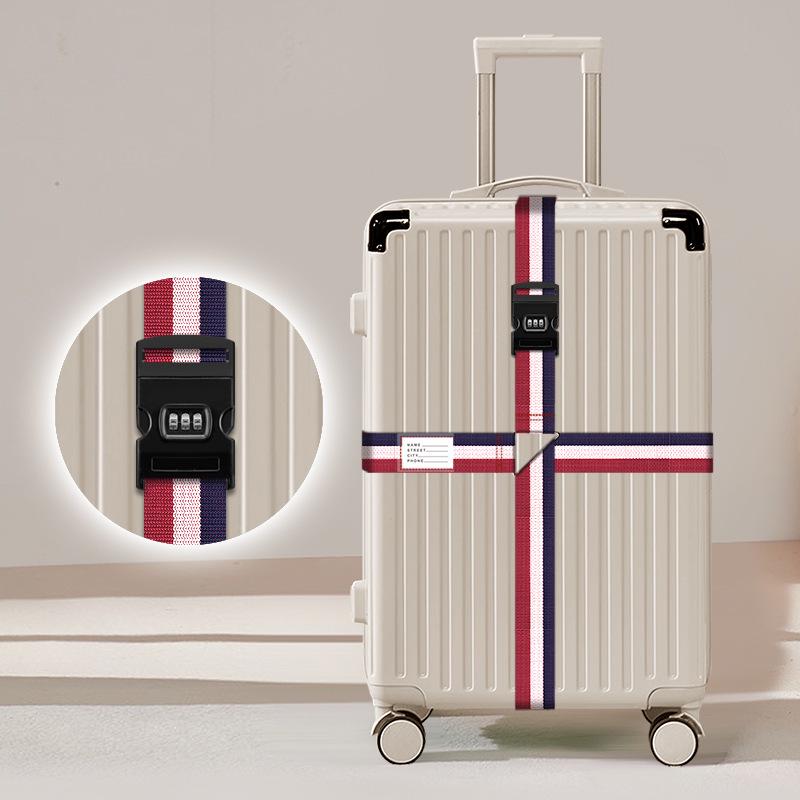 Luggage Strap: One-Word Cross Design, No Combination Lock