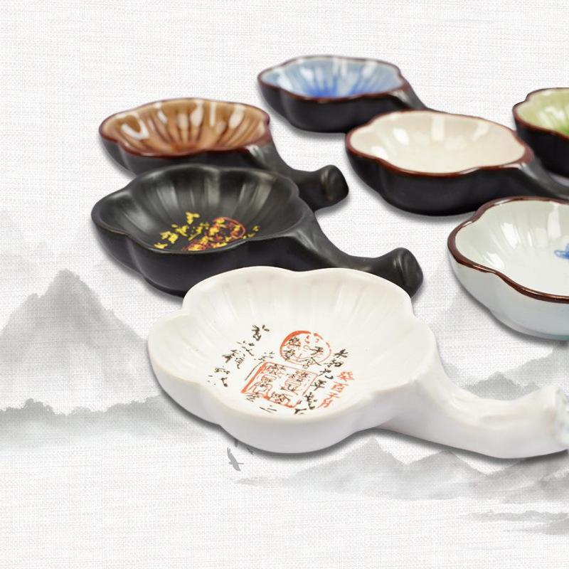 Ceramic Ink Dish with Pen Rest & Water Dish for Students - Multi-functional Tool for Chinese Painting, Calligraphy, and Brush Licking Ink Use.