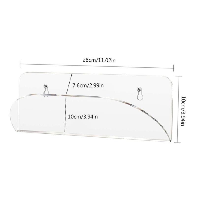Skateboard Wall Mount Longboard Invisible Clear Hanger Display Rack Shelf for Fits Skateboard Longboard Skis Snowboard