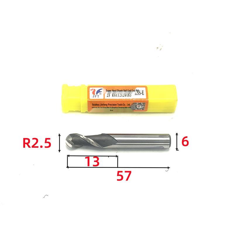 Jinfeng Precision Ball Nose End Mill Set: Radii R1 - R12.5