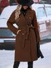 2026 A/W European & American New Double-Breasted Wool Coat with Belt - Women's Outerwear