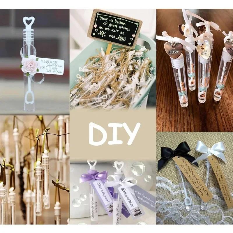 10/100PC Bubble Soap Bottles Mini Love Heart Shape Tube Bubble Wand Wedding Gifts for Guests Birthday Party Decorations Kid Toys 5