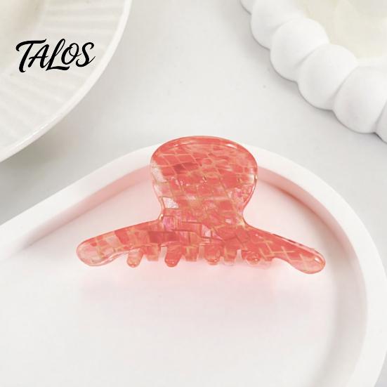 Fine Hair Grip Clip Smooth Edge Claw, Mini Octopus Clip, Colorful Transparent Side Acetic Acid Shower High Elasticity Spring Accessories Rounded