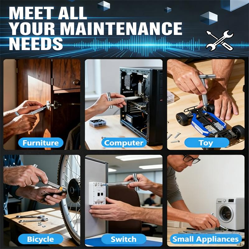 24 In 1 Magnetic Screwdriver Set Magnetic Compact and Portable Ratchet Screwdriver with Reversible High Torque Drive Handle