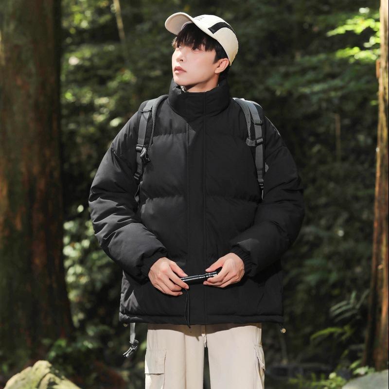 Large Yards of Cotton Clothing Men and Women Section of The Winter Padded Stand-up Collar Cotton Jacket Loose Thickened Couple Paragraph Cotton Jacket