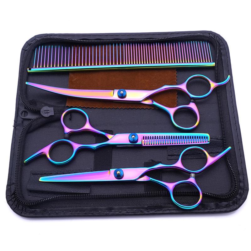 Teddy Dog 6-Inch Stainless Steel Grooming Scissors Set