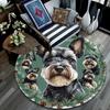 Tappeto Rotondo Schnauzer, Tappeto per Soggiorno Camera da Letto Divano Sala Giochi Decorazione, Tappetino Antiscivolo